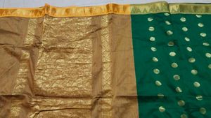 Elegant Silk Saree with Gold Motifs