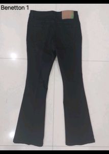 Benetton Flared Black denim jeans