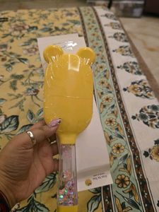 Cute Bear Face Glitter Hair Brush