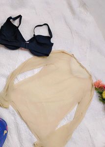 Sheer Long Sleeve Mesh Top
