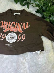 Zara Brown Graphic Tee