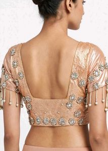 Stunning Orange Embellished Saree