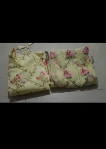 Beautiful Yellow Embroidered Kurta Set