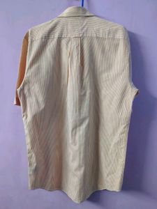 Men's Short Sleeve Striped Button-Down Shirt