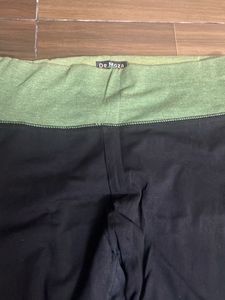 Comfortable Black &amp; Green Striped Pants
