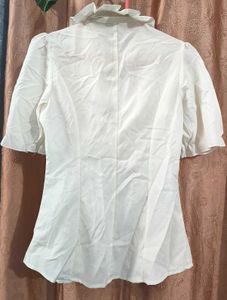 White Peter Pan Collar Blouse