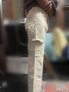 Beige Cargo Pants