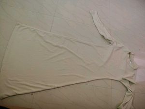 Cream Long Sleeve Bodycon Dress