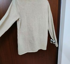 Light Cardigan Jacket Slim Look Glitter White
