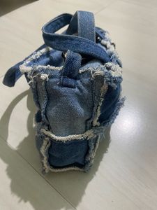 Patch Denim Shoulder and Hand Bag