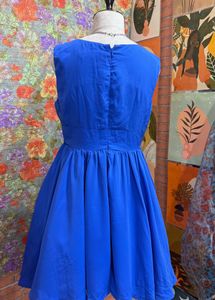 Vibrant Blue A-Line Fit &amp; Flare Dress