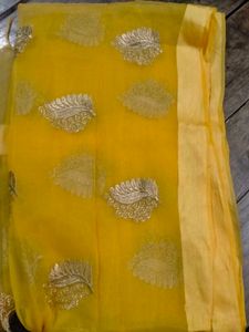 Yellow Embroidered Dupatta
