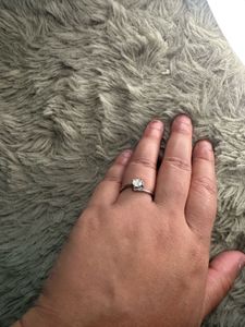Sparkling Silver Diamond Ring