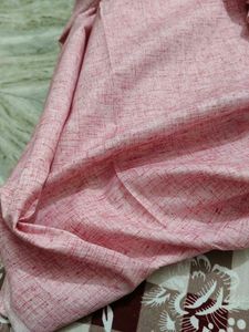 Elegant Pink Linen Blend Fabric 5 MTR