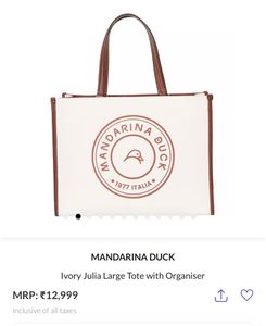 Authentic og Mandarina duck tote bag