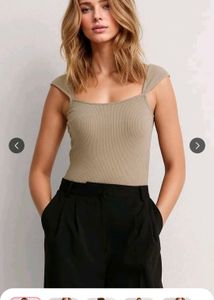Beautiful beige and tan colour crop top