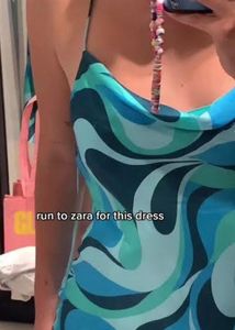 Retro Swirl Print Mini Dress