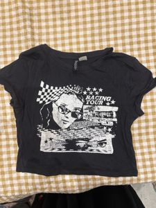 Black Graphic Print T-Shirt