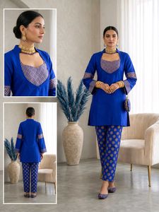 Elegant Premium Blue Kurta Pant Set