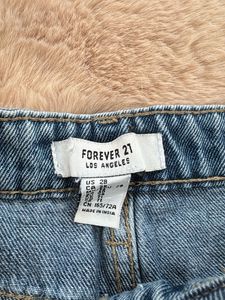 Blue Denim Cargo Mini Skirt
