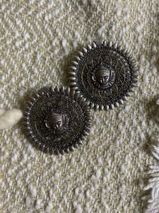 Oxidised Silver Tribal Earrings