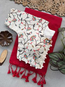 PRESENTING NEW Handloom Khadi  COTTON Saree*