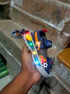👟 Kids LED Light-Up Sandals – FIRE Blue size-(5x1