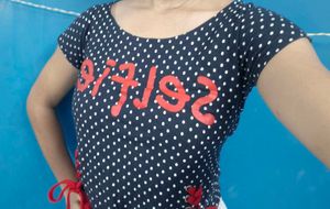 Cute Polka Dot "Selfie" T-Shirt