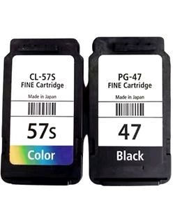 Canon cartiage 47 BLACK and 57 CLOURE For Printer