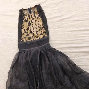 Elegant Black &amp; Gold Embellished Lehenga Choli