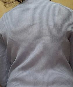 Ribbed Cut-out Mock Neck Top