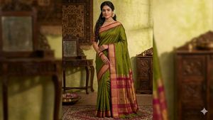 looking beautiful saree semi pathani