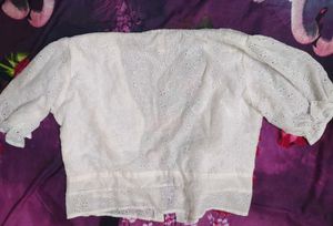 Chic White Broderie Anglaise Top