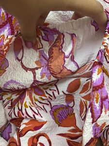 Boho Floral Tie-Front Crop Top