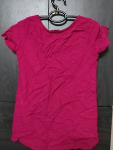 Dark Pink Ethnic Top
