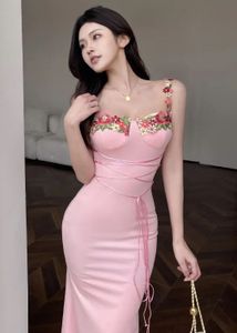 Pink Floral Corset Dress