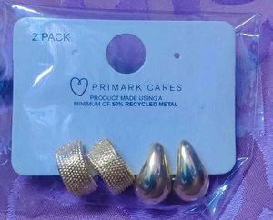 Primark 2 Pack Gold Tone Earrings