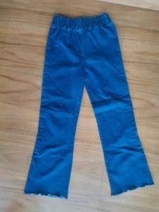 Girls Blue Button-Up Jeans