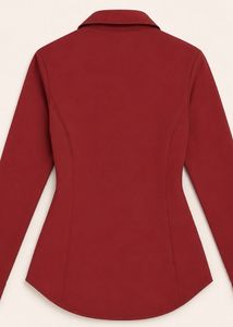 Chic Red Button-Up Shirt