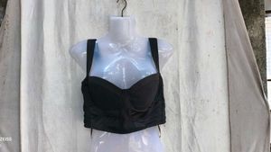 88209. Chic Black Bustier Top