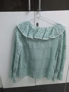 Pure Cotton Top With Cutwork/Chikankari Work