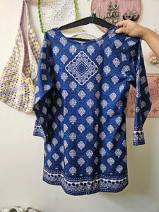 Blue Printed Kurta