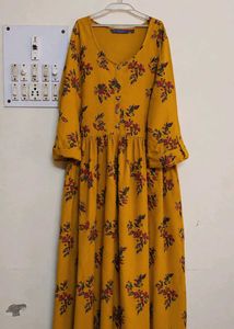 Beautiful Yellow Floral Kurti