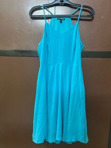 Express Blue Spaghetti Strap Dress