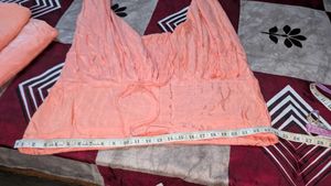 Peach Embroidered Kurta Set