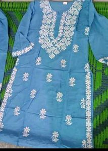Beautiful Blue Chikankari Kurta