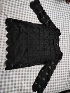 Elegant Black Lace Top