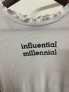 Influential Millennial Ribbed Top