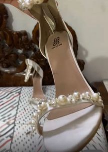 Elegant Pearl Embellished Heels