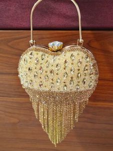 Bridal Party wear Clutch Bag Purse Heart shape